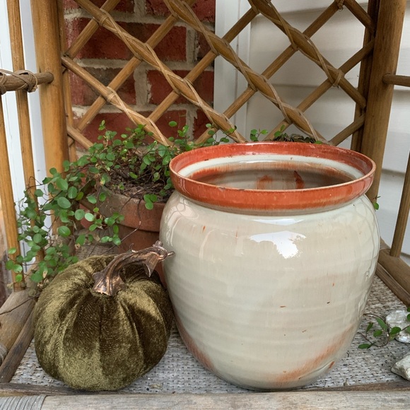 Vintage decorative pot planter home decor ceramic neutral - Picture 1 of 4